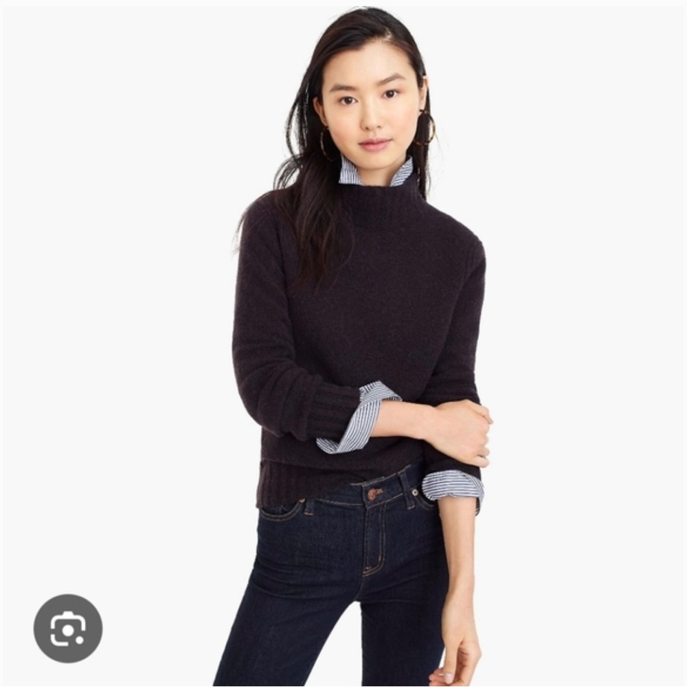 J.Crew Women's Mockneck Black Sweater